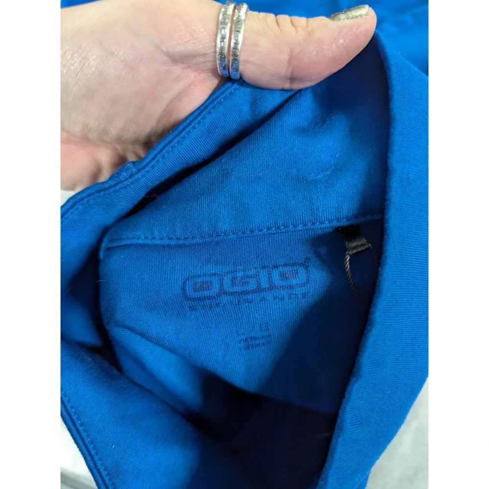 Best Buy pull‎ over shirt top blue large Ogio endurance long sleeve zipper neck